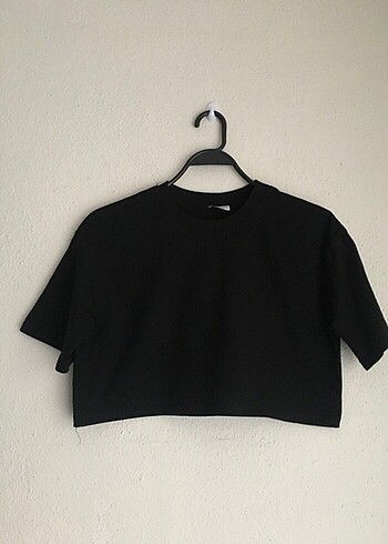 Addax siyah crop tişört