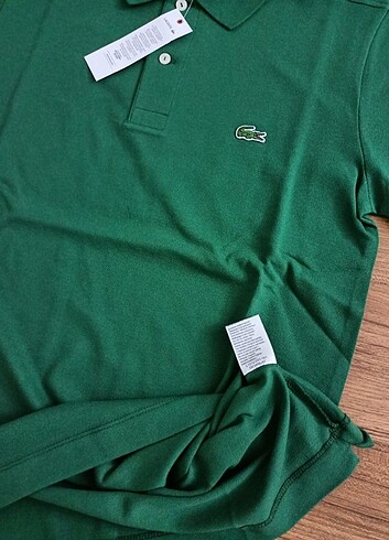 s Beden yeşil Renk Orjinal Lacoste Polo Yaka T-shirt