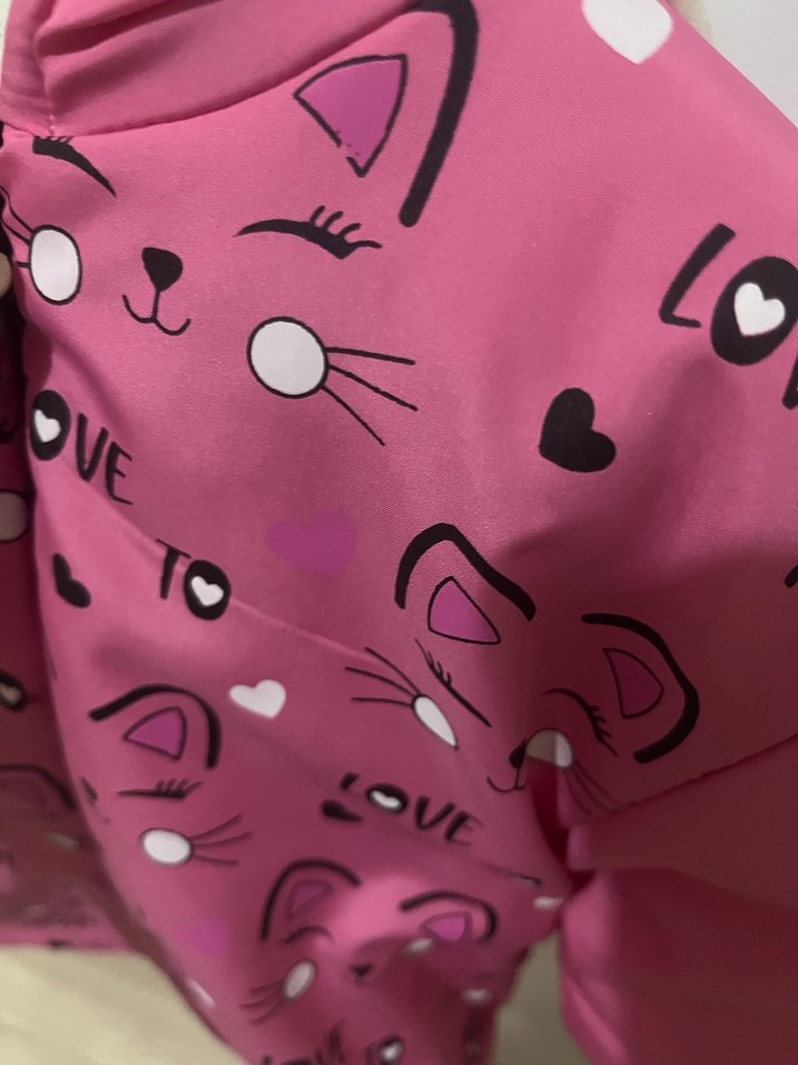 Kız Çocuk Kapüşonlu fermuarlı  Pembe Mont - Görsel 3