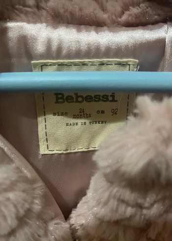 Kız Çocuk Pudra Peluş Kaban - Görsel 3