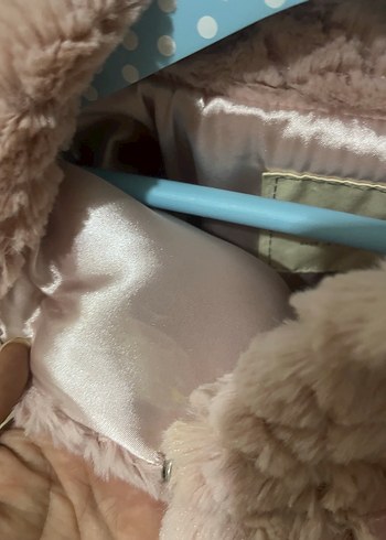 Kız Çocuk Pudra Peluş Kaban - Görsel 4