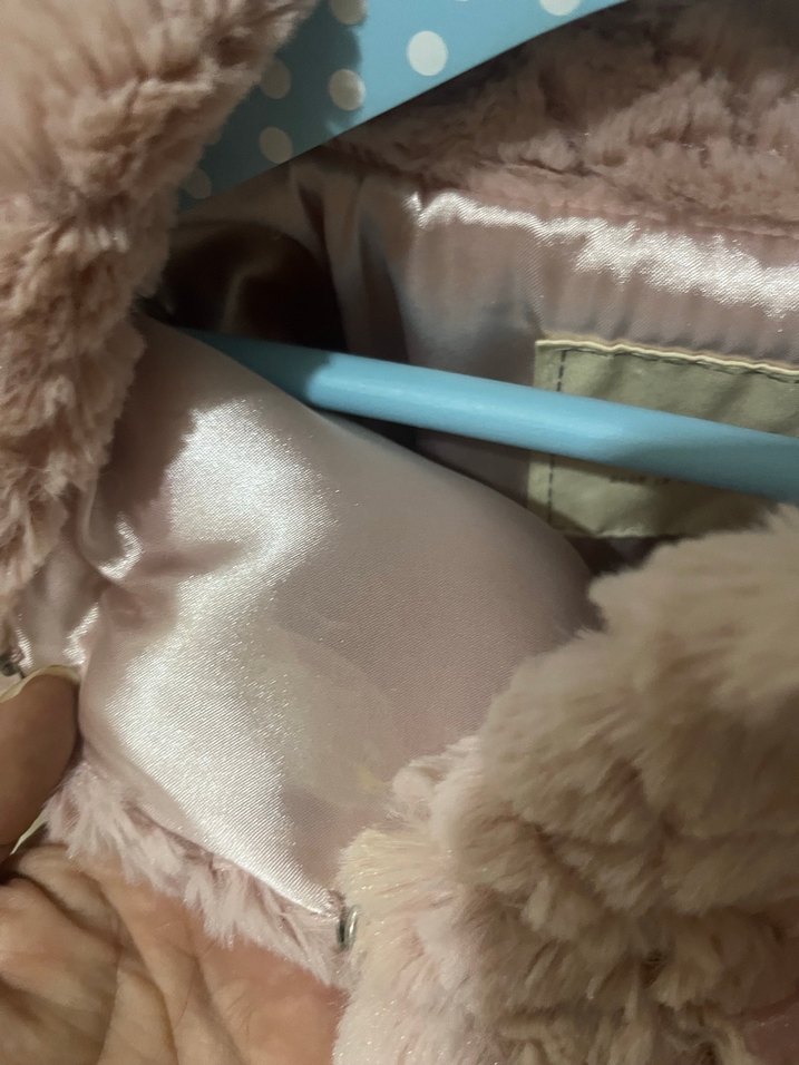 Kız Çocuk Pudra Peluş Kaban - Görsel 4