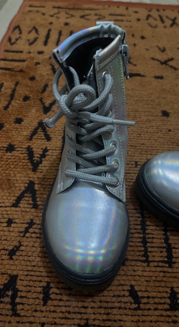 Kızlar İçin Bağcıklı Gri Rugan Bot - Görsel 4