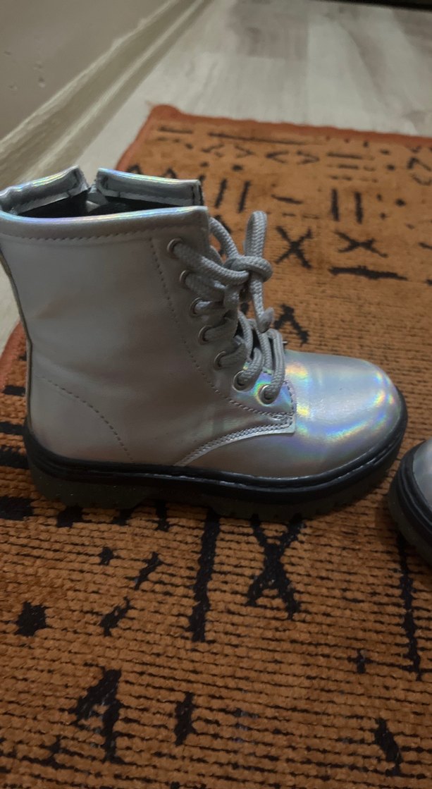 Kızlar İçin Bağcıklı Gri Rugan Bot - Görsel 5