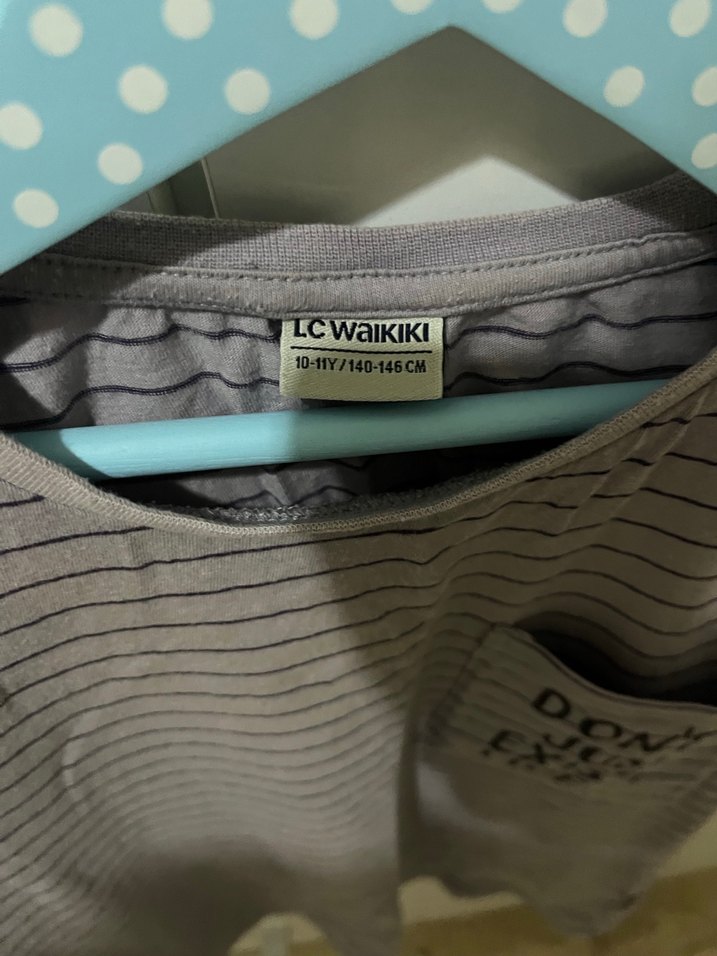 Gri Çizgili Erkek Tişört - Görsel 4