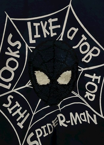 Çift Yönlü Payetli Spider-Man Rozet 9 10 yaş - Görsel 2