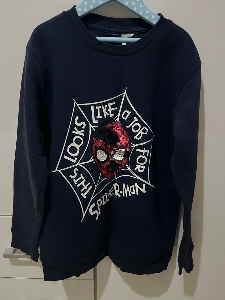 Çift Yönlü Payetli Spider-Man Rozet 9 10 yaş - Görsel 5