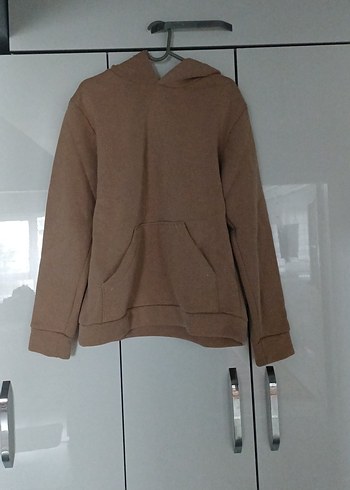Bej Kadın Kapüşonlu Sweatshirt