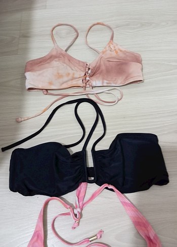 Pembe Bağcıklı Bohem Bikini Üstü - Görsel 3