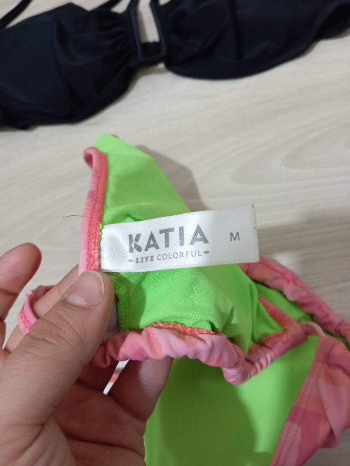 Pembe Bağcıklı Bohem Bikini Üstü - Görsel 4