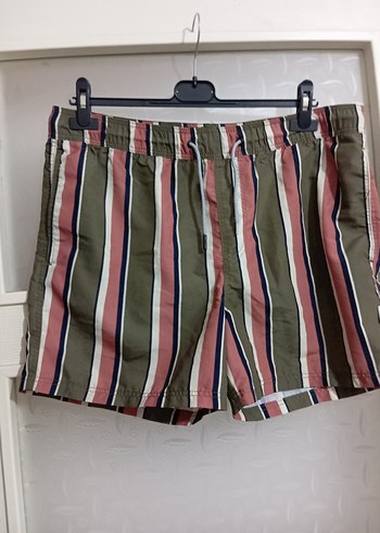 Çizgili Bel Bantlı Erkek Şort Mayo - Görsel 3
