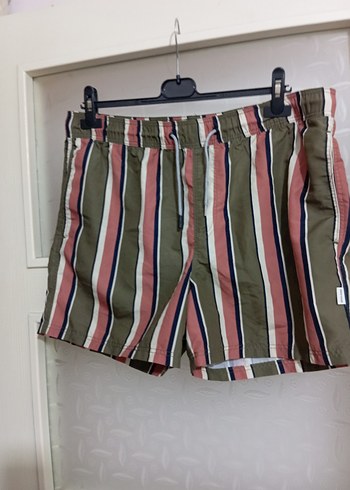 Çizgili Bel Bantlı Erkek Şort Mayo - Görsel 2