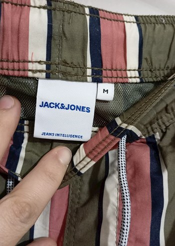 Çizgili Bel Bantlı Erkek Şort Mayo - Görsel 5