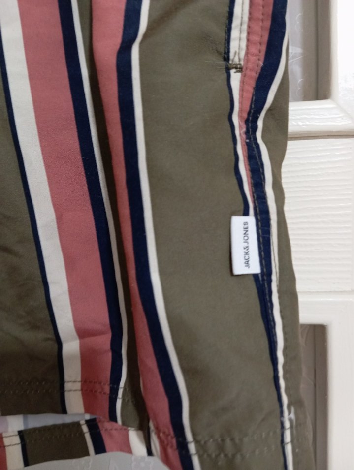 Çizgili Bel Bantlı Erkek Şort Mayo - Görsel 4