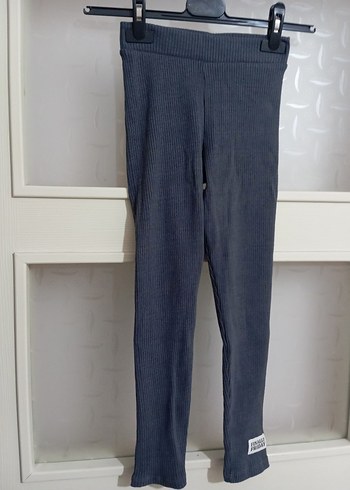 Kız Çocuk Gri Denim Tayt - Görsel 3