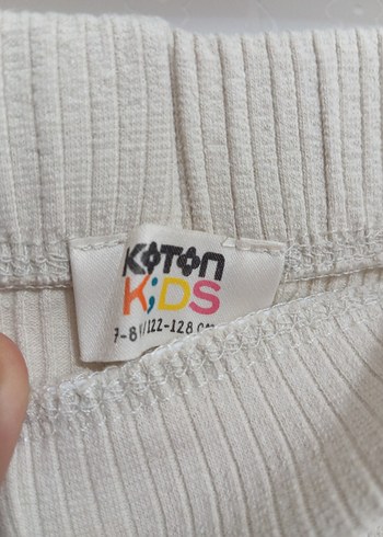 Kız Çocuk Bej Keten Tayt - Görsel 4