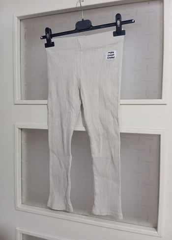 Kız Çocuk Bej Keten Tayt - Görsel 2