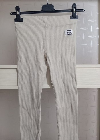 Kız Çocuk Bej Keten Tayt - Görsel 3