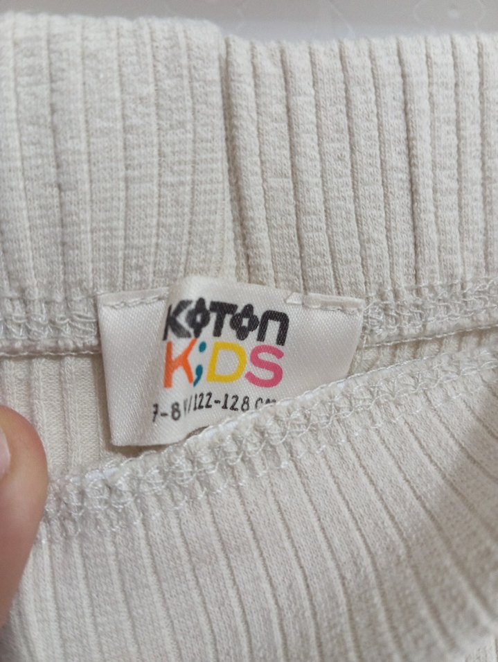 Kız Çocuk Bej Keten Tayt - Görsel 4