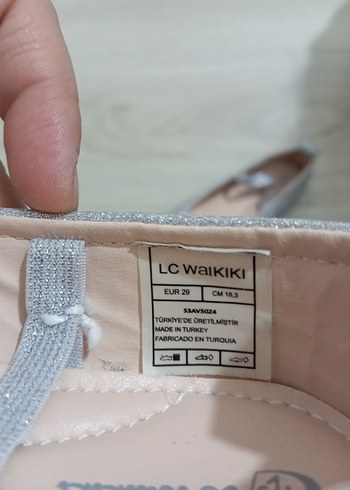 Kız Çocuk Gri Simli Babet Ayakkabı - Görsel 5