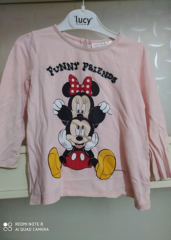 Pembe Uzun Kollu Kız Çocuk Tişört - Görsel 4