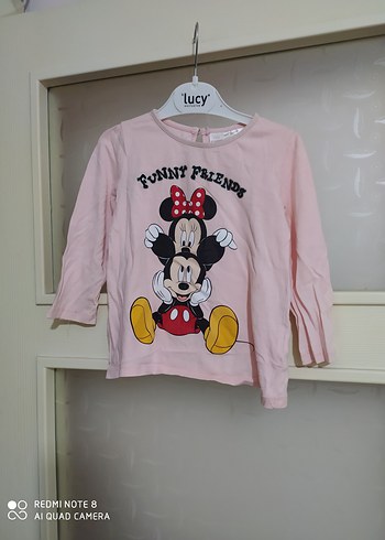 Pembe Uzun Kollu Kız Çocuk Tişört - Görsel 2