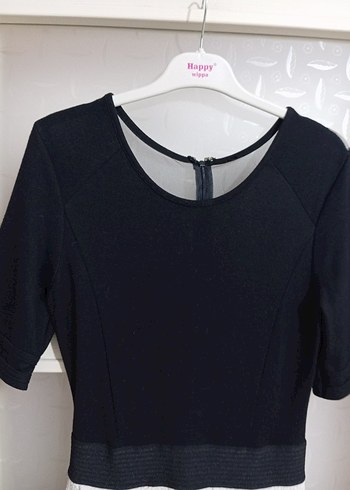 Kadın Siyah Beyaz Çizgili Pilili Mini Elbise - Görsel 4