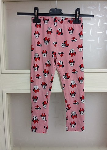 Pembe Minnie Baskılı Kız Tayt - Görsel 4