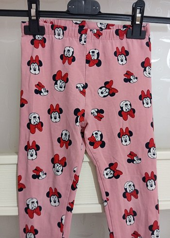 Pembe Minnie Baskılı Kız Tayt - Görsel 5