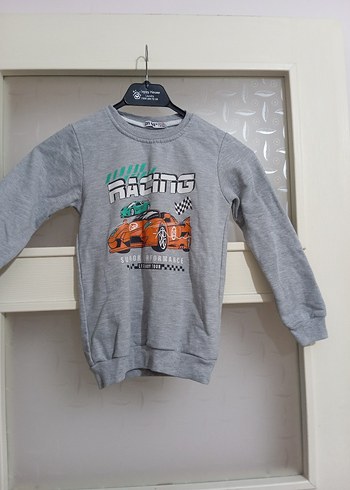 Gri Erkek Çocuk Uzun Kollu Sweatshirt - Görsel 3