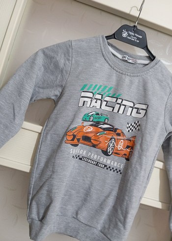 Gri Erkek Çocuk Uzun Kollu Sweatshirt - Görsel 6