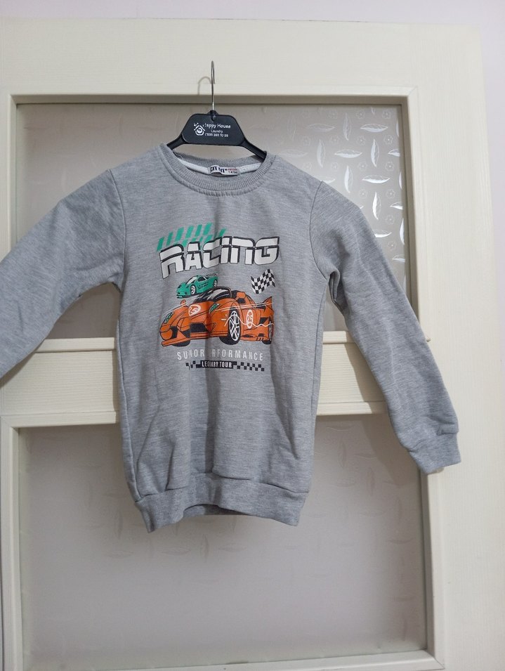 Gri Erkek Çocuk Uzun Kollu Sweatshirt - Görsel 3