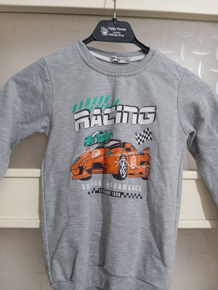 Gri Erkek Çocuk Uzun Kollu Sweatshirt - Görsel 4