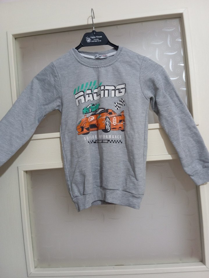 Gri Erkek Çocuk Uzun Kollu Sweatshirt - Görsel 2