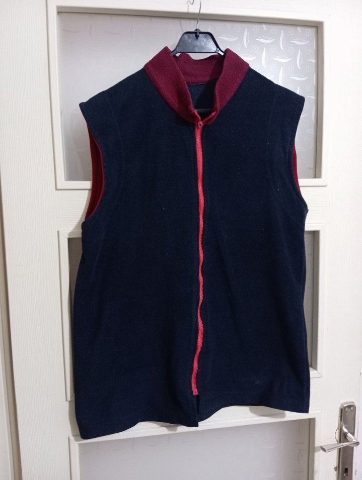 Bordo Fermuarlı Erkek Yelek - Görsel 3