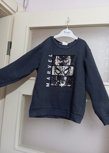 Erkek Çocuk Marvel Baskılı Gri Sweatshirt - Görsel 2