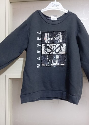 Erkek Çocuk Marvel Baskılı Gri Sweatshirt - Görsel 4