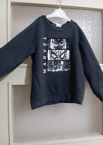 Erkek Çocuk Marvel Baskılı Gri Sweatshirt - Görsel 3