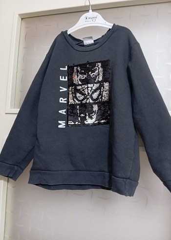 Erkek Çocuk Marvel Baskılı Gri Sweatshirt - Görsel 6