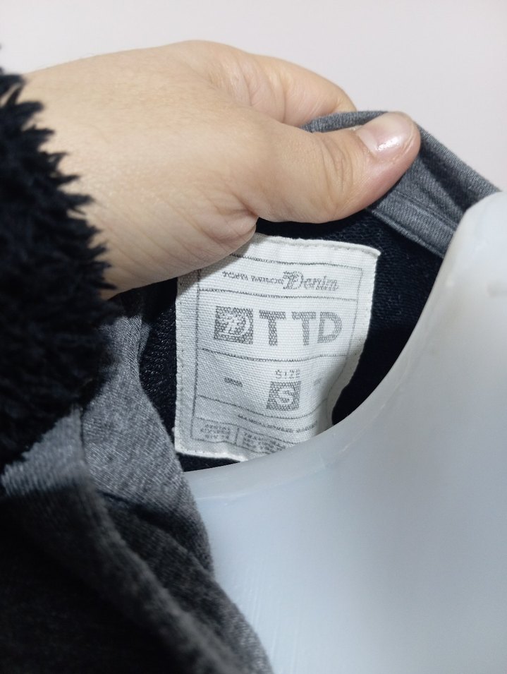 Gri Melanj Kapüşonlu Fermuarlı Sweatshirt — görsel 10/10