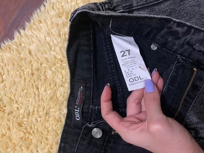 s Beden İki renkli mom jean