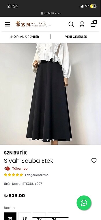 Diğer Scuba siyah etek