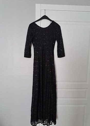 Uzun Siyah Gotik Abiye Elbise