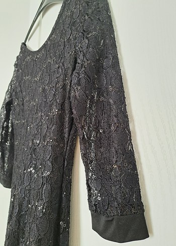 38 Beden Uzun Siyah Gotik Abiye Elbise