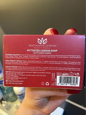 Beden Renk Arap Makyaj Dünyası Aktif Karbon Siyah Nokta Karşıtı Sabun