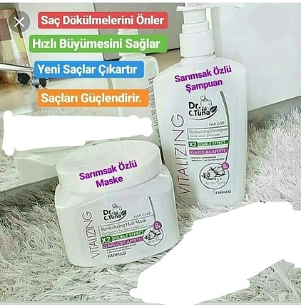 sarımsaklı şampuan ve maske 