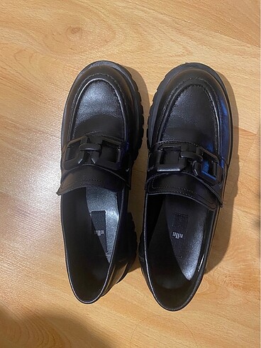 38 Beden siyah Renk Elle siyah loafer ayakkabı