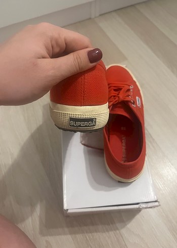 39 Beden kırmızı Renk Superga Kırmızı Kadın Spor Ayakkabı