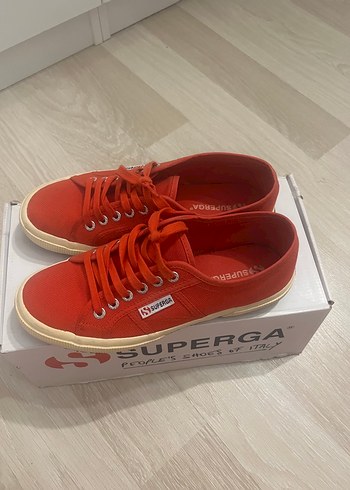 39 Beden Superga Kırmızı Kadın Spor Ayakkabı