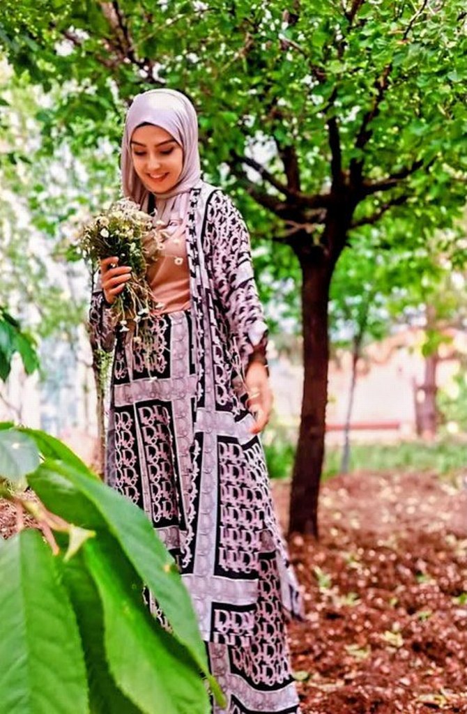 Uzun Kesim Gri Desenli Kadın Kimono ikili takim - Görsel 2